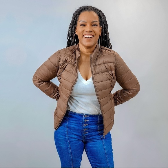 Brown Thermal Puffer Jacket - Picture 1 of 3